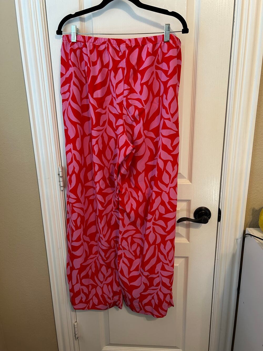 A New Day Pink Wide Leg Printed Pants XL